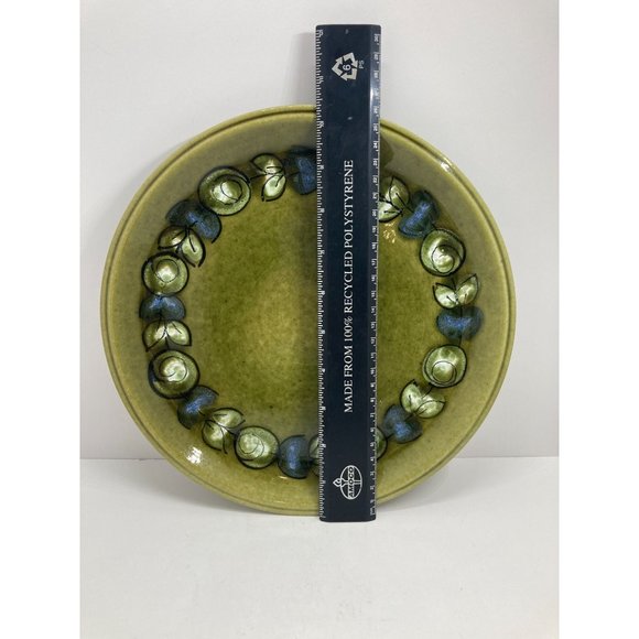 Argentina Green 10.5" plate with Beautiful Abstract blue and White Design - Picture 2 of 6